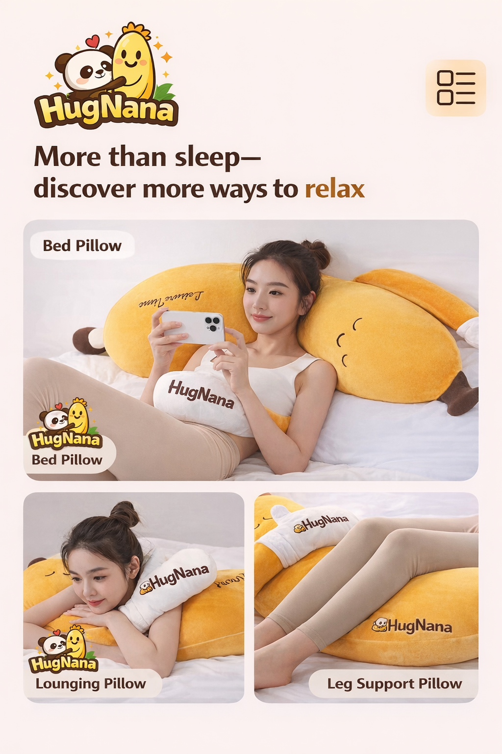 HugNana™ Patting Sleep Cuddle Pillow